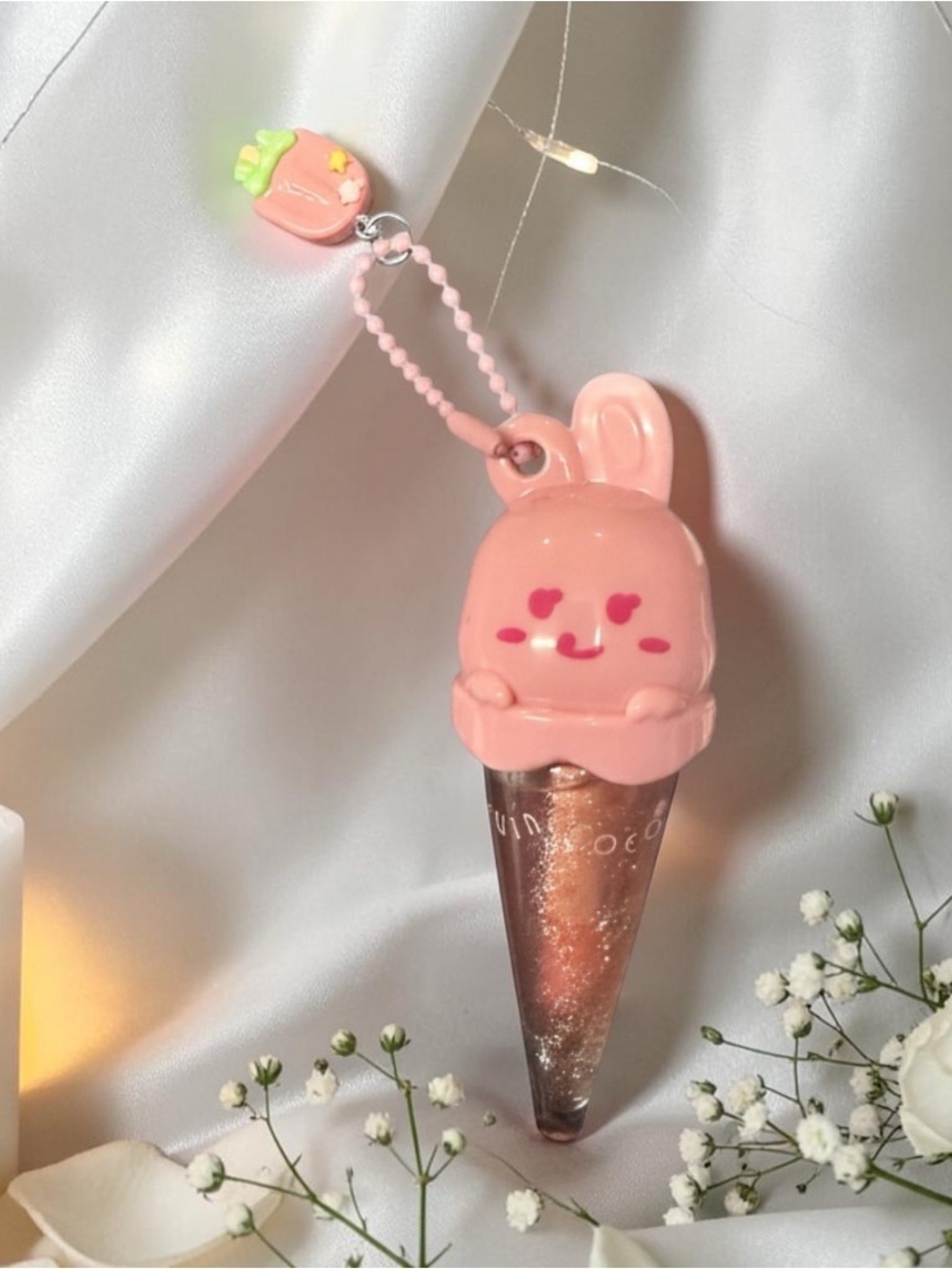 Cute Bunny Pink Lip Gloss - Shimmery Pink Lip Balm & Gloss